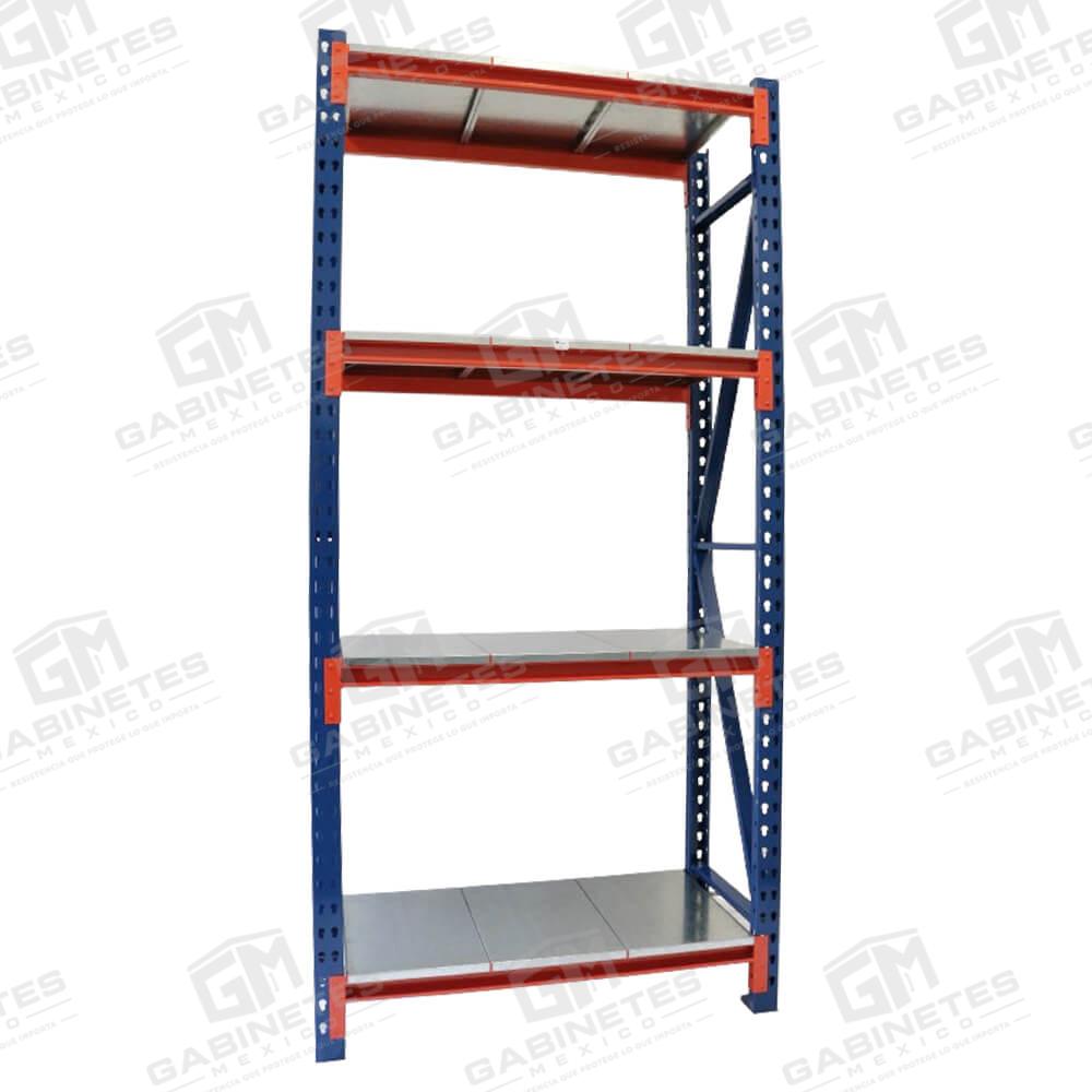 Estantes-Metálicos-y-Anaqueles-de-Metalícos-en-México-CDMX—Practirack-Chico-4-Entrepaños—01