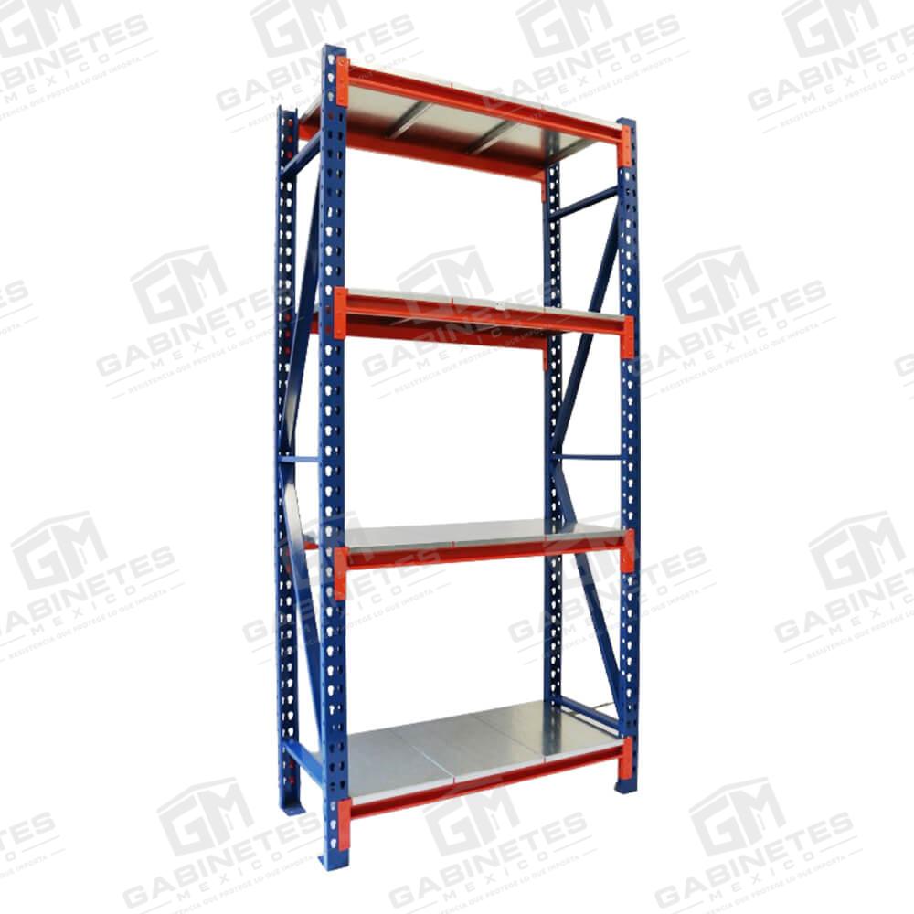 Estantes-Metálicos-y-Anaqueles-de-Metalícos-en-México-CDMX—Practirack-Chico-4-Entrepaños—02
